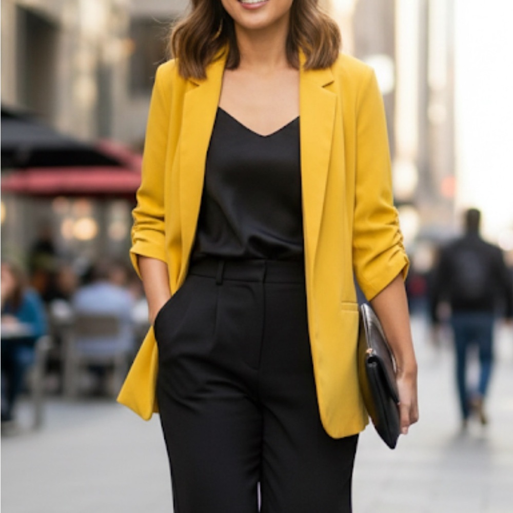 89th & Madison Vibrant Yellow Blazer